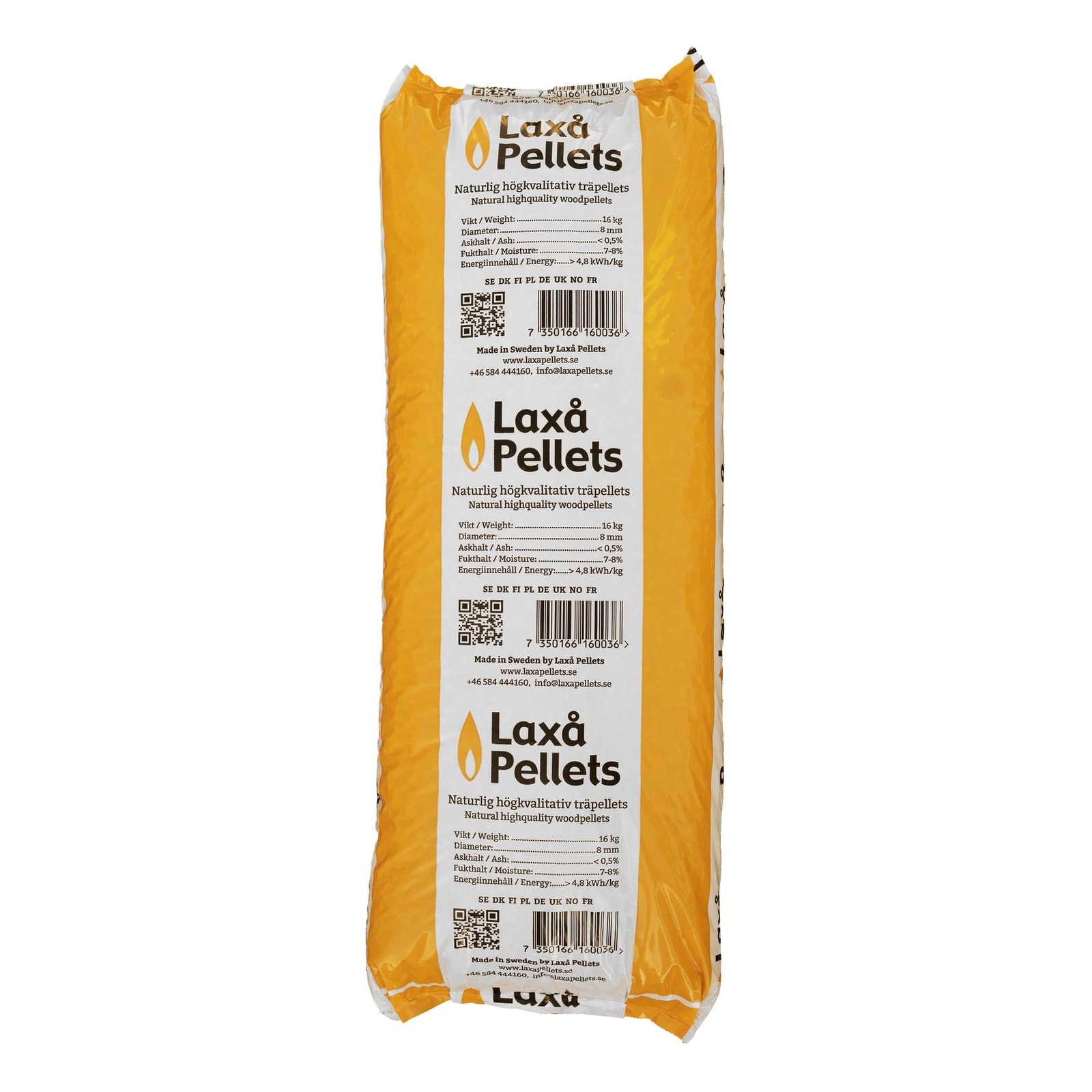 Puupelletti 8mm 16kg - 52 säkkiä